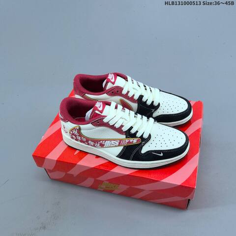 Nike Air Jordan 1 Low White Red Black EU 36-45 Lifestyle - Unisex (BS-65973)