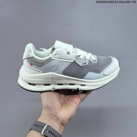 On Cloud Tec Gray White Navy Blue EU 36-45 Running Shoe Running Sneakers - Unisex (BS-69666)