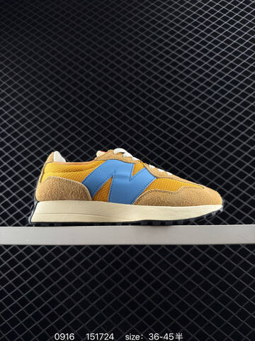 New Balance 327 Tan Yellow Blue Cream Black EU 36-45 Sneaker - Unisex (BS-82816)