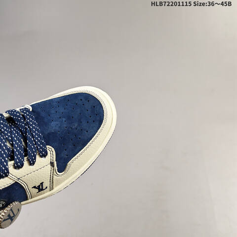 Jordan Air Jordan 1 Low White And Navy Blue 36-45 Casual - Unisex (BS-63702)