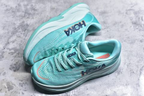 HOKA Rincon 4 Mint Green Navy Orange White Running Shoe Running Sneakers (BS-59410)