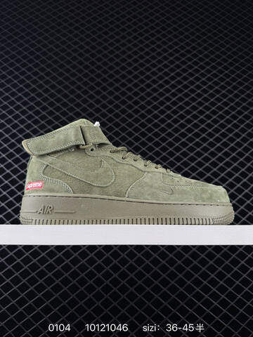 Nike Air Force 1 07 Supreme Olive Green 36-45 Lifestyle - Unisex (BS-73327)