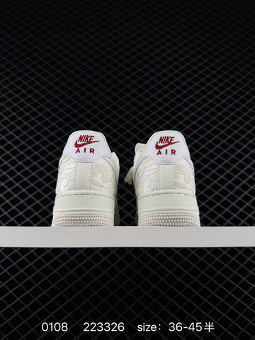 Nike Air Force 1 07 Low White Cream With Red Accents EU 36-45 Lifestyle - Unisex (BS-73303)
