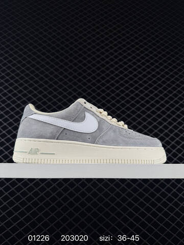 Nike Air Force 1 Low Gray White EU 36-45 Casual - Unisex (BS-72937)
