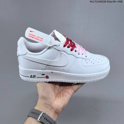 Nike Air Force 1 07 White Pink Red EU 36-45 Sneaker - Unisex BS-61029