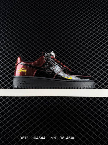 Nike Air Force 1 07 Low Black Burgundy Yellow Red EU 36-45 Lifestyle - Unisex (BS-70827)