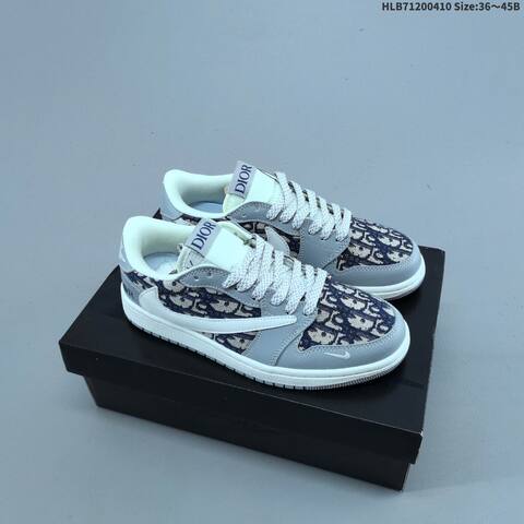 Jordan Air Jordan 1 Low Grey White Navy EU 36-45 Basketball - Unisex (BS-66253)