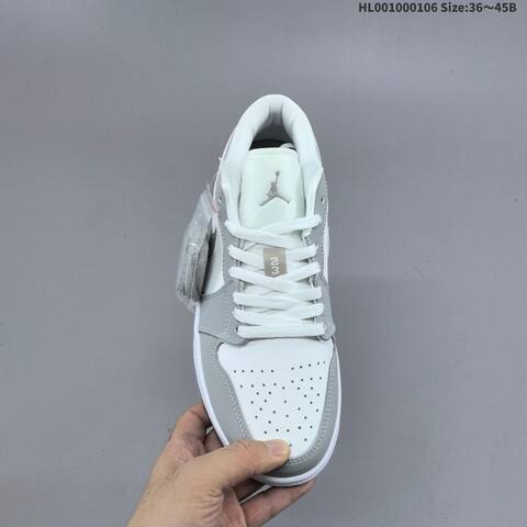 Air Jordan Air Jordan 1 Low Wolf Grey White 36 45 Casual - Unisex (BS-67083)