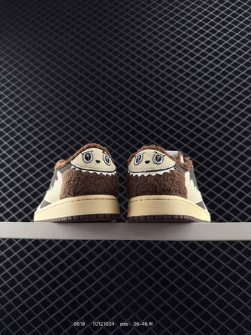 Jordan Air Jordan 1 Low Travis Scott Reverse Mocha Custom Brown White Cream Dark Brown EU 36-45 Sneaker - Unisex BS-80889