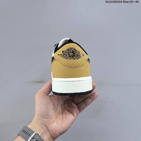 Jordan Air Jordan 1 Low White Black Tan EU 36-46 Casual - Unisex (BS-66195)