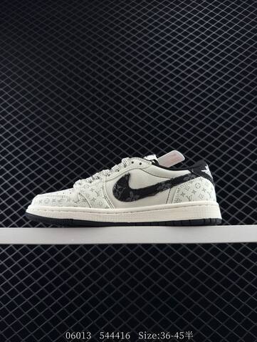 Jordan Air Jordan 1 Low Travis Scott DIY Louis Vuitton Off White Black Light Green EU 36-45 Sneaker - Unisex BS-81211