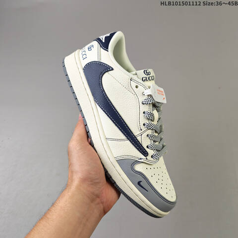 Jordan Air Jordan 1 Low Sail Gray Navy EU 36-45 Casual - Unisex (BS-63849)