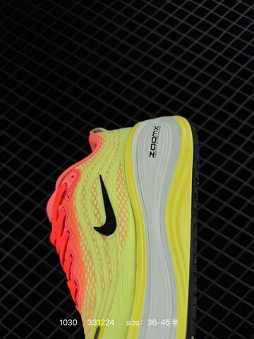 Nike Air Zoom Vomero Plus Neon Yellow Volt With Coral Orange Accents And Black Swoosh 36-45 5 Running - Unisex (BS-74467)