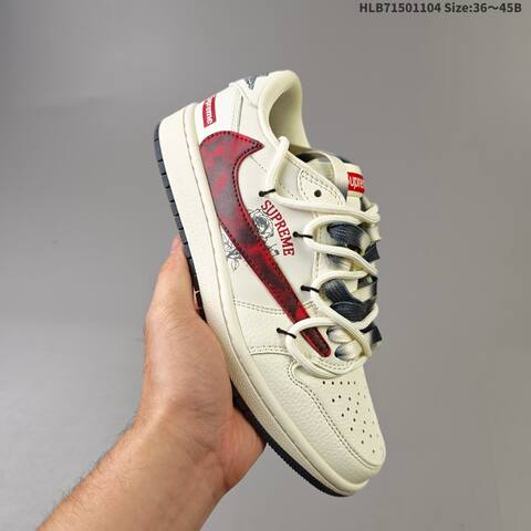 Jordan Air Jordan 1 Low Cream Blue Multi EU 36-45 Casual - Unisex (BS-63919)