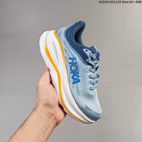HOKA ONE ONE Bondi 9 White Blue Purple Grey EU 36-45 Running Shoe Running Sneakers - Unisex (BS-69447)