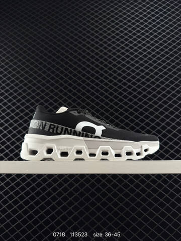 On Running Cloudmonster 2 Black Gray White EU 36-45 Running Shoe Running Sneakers - Unisex (BS-85528)