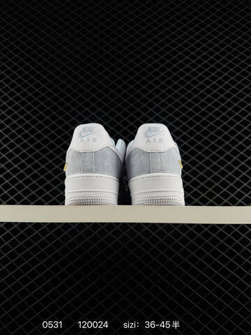 Nike Air Force 1 07 Light Blue White Gold EU 36-45 Skate - Unisex (BS-71082)