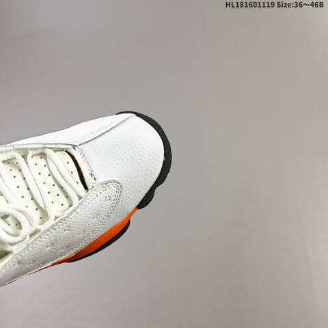 Jordan Air Jordan 13 White Black Orange 36-46B Basketball - Women's (BS-63456)