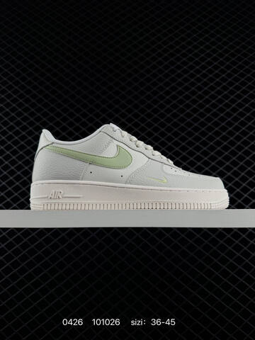 Nike Air Force 1 07 Low Multiple Colorways White Navy Blue Light Grey Embroidered Silver Swoosh White Black Light Grey Light Green EU 36-45 Lifestyle - Unisex (BS-71853)