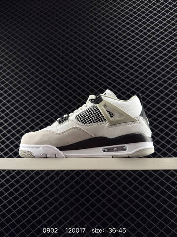 Jordan Air Jordan 4 Retro DH6927-111 White Light Grey Black EU 36-45 Basketball Shoe - Unisex (BS-80787)