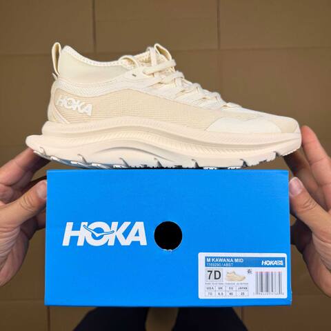HOKA ONE ONE Kawana Off White Cream Running Shoe Running Sneakers BS-86895