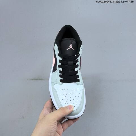 Jordan Air Jordan 1 Low Black Light Grey White Pink EU 35 5-47 5 Basketball - Unisex (BS-66100)