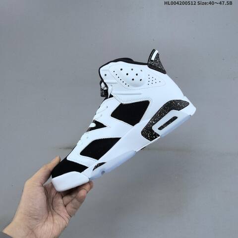 Jordan Air Jordan 6 Retro Black White Speckled 40 47 5 Basketball - Men's (BS-65983)