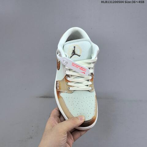 Jordan Air Jordan 1 Low SE Multi-Color Distressed Light Blue Brown Tan White 36 45 Lifestyle - Unisex (BS-66043)