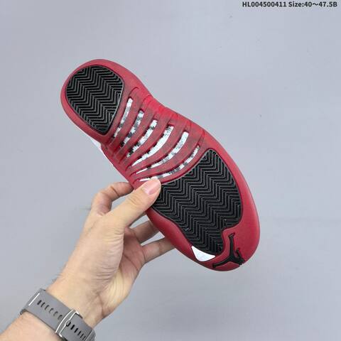 Jordan Air Jordan 12 Retro White Red Black 40 47 5 Basketball - Men's (BS-66248)