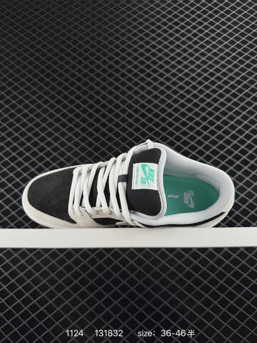Nike SB Dunk Low Black White Gum With Teal Accents 36-46 Skate - Unisex (BS-74036)