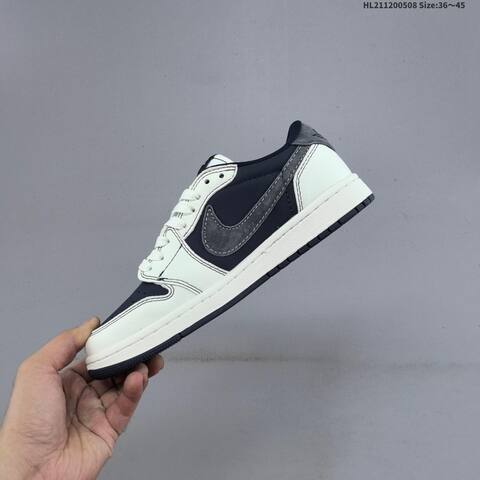 Jordan Air Jordan 1 Low x Travis Scott Navy White Grey EU 36-45 Casual - Unisex (BS-66014)