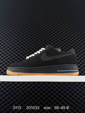 Nike Air Force 1 Low Black Gum Sole 36-45 Lifestyle - Unisex (BS-73166)