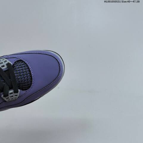 Jordan Air Jordan 4 Retro OG Imperial Purple Black Grey Yellow EU 40-47 5 Basketball - Men's (BS-65837)