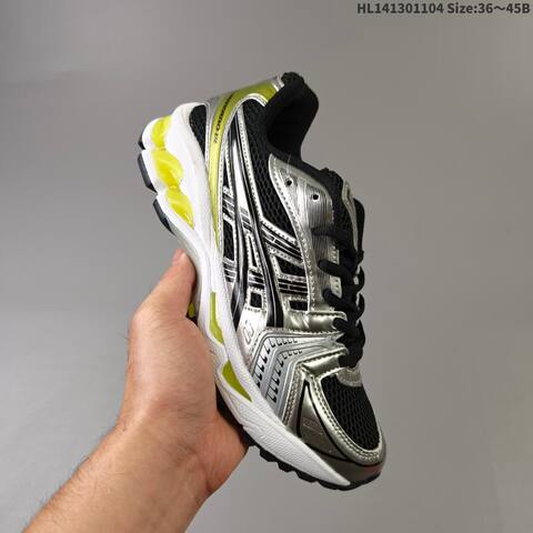 ASICS GEL-KAYANO 14 Black Silver Cream EU 36-45 Running Shoe Running Sneakers - Unisex (BS-69325)