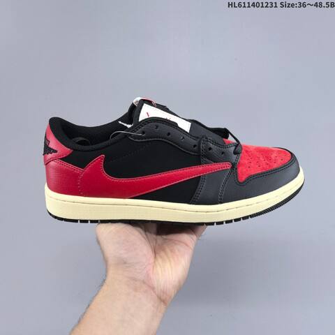 Nike Air Jordan 1 Black Red Cream 36-48 5 Basketball - Unisex (BS-67152)