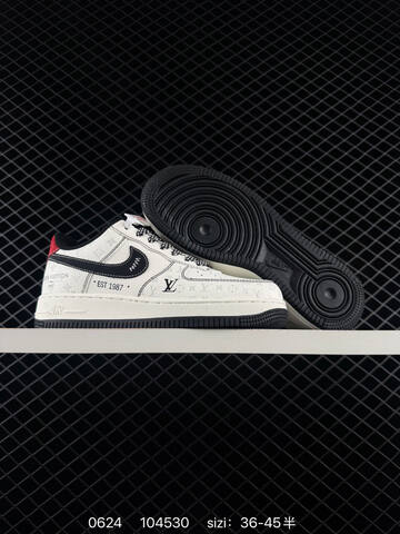 Nike Air Force 1 07 LV8 White Black Grey Red EU 36-45 Sneaker - Unisex (BS-70617)