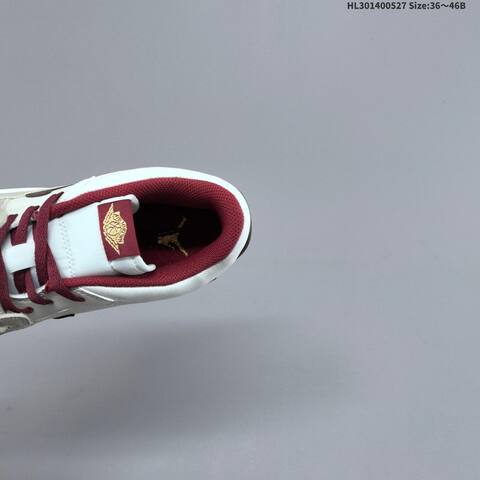 Nike Air Jordan Legacy 312 Low White Grey Burgundy Brown 36 46B Lifestyle - Women's (BS-65856)