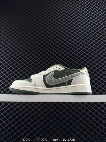 Jordan Air Jordan 1 Low Travis Scott Fragment Sail Olive Green Grey EU 36-45 Sneaker - Unisex BS-81013