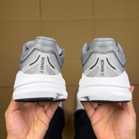 HOKA Bondi 9 Grey White Black Running Shoe Running Sneakers (BS-86910)