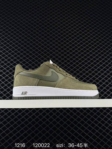 Nike Air Force 1 07 Low Olive Green Suede White EU 36-45 Lifestyle - Unisex (BS-73676)
