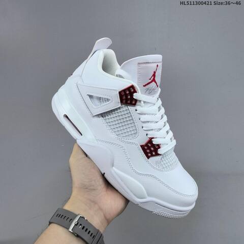 Jordan Air Jordan 4 Retro White Red EU 36-46 Basketball - Unisex (BS-66105)