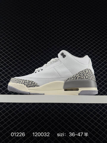 Jordan Air Jordan 3 Retro DN3707-160 White Cream Grey Black EU 36-47 Basketball Shoe - Unisex (BS-79766)