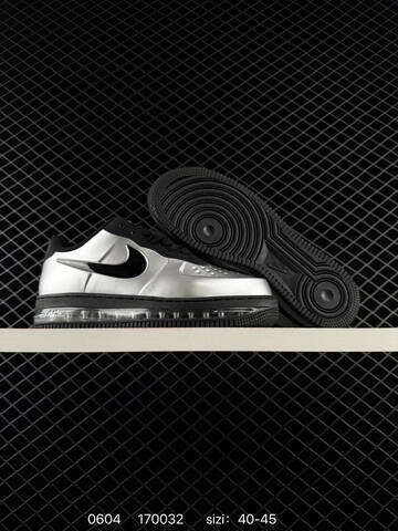 Nike Air Force 1 Low Metallic Silver Black Clear EU 40-45 Lifestyle - Men's (BS-70983)