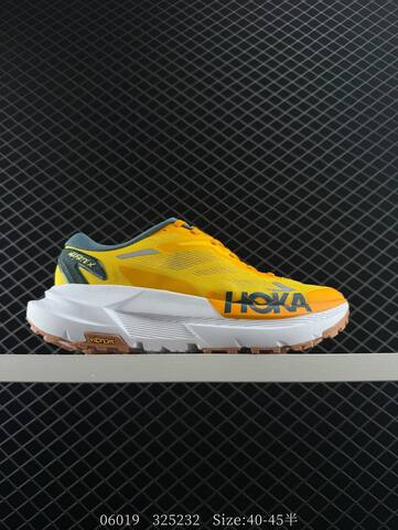 HOKA ONE ONE Mafate X Pink Orange Yellow White Black EU 40-45 Trail Shoe Trail Running Sneakers - Men's (BS-86594)
