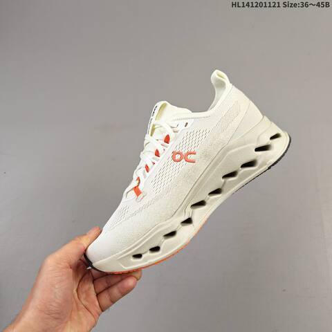 On Cloudsurfer Max Off White Beige Orange Black EU 36-45 Running Shoe Running Sneakers - Unisex (BS-69789)