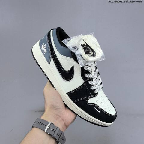 Jordan Air Jordan 1 Low Black White Grey EU 36-45 Lifestyle - Unisex (BS-65924)
