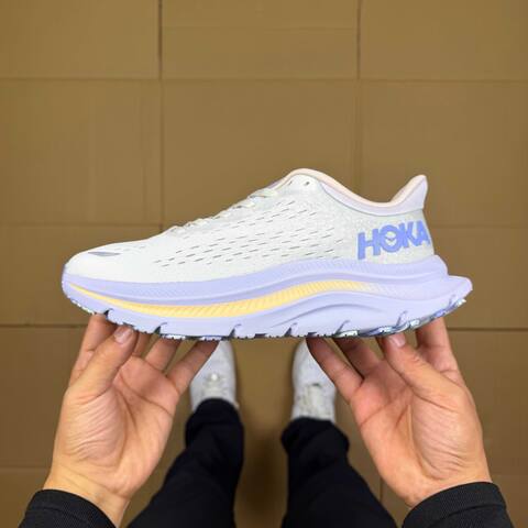 HOKA Kawana White Light Purple Pale Yellow Running Shoe Running Sneakers (BS-86926)