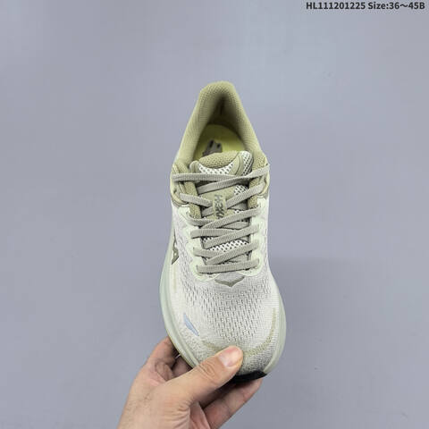 HOKA ONE ONE Bondi 9 Light Olive Pale Yellow Black EU 36-45 Running Shoe Running Sneakers - Unisex (BS-69420)