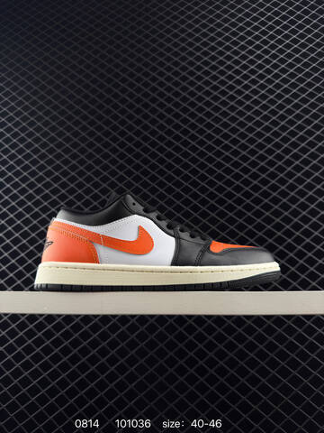 Jordan Air Jordan 1 Low Black White Orange Sail EU 40-46 Sneaker - Men's (BS-80917)