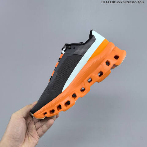 On Running Cloudmonster Paf Black Orange White EU 36-45 Running Shoe Running Sneakers - Unisex (BS-69728)